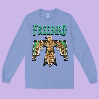 Freebird Native American Long Sleeve Tee Designed By Adodesignshop