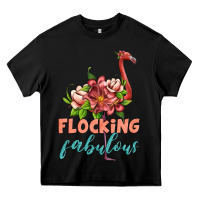 Black flamingo flocking fabulous Heavy Core Tee - Artiststas