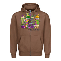 Chestnut mardi gras teacher life Zipper Hoodie - MaliasSmallBusiness