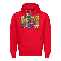 Red mardi gras teacher life Zipper Hoodie - MaliasSmallBusiness