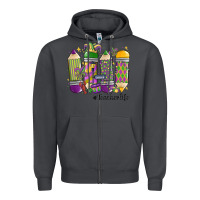 Smoke mardi gras teacher life Zipper Hoodie - MaliasSmallBusiness