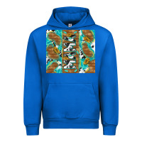 Cobalt cowhide mama with rustic teal wood Urban Hoodie - TumblerDesignByShophia