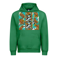 Emerald cowhide mama with rustic teal wood Urban Hoodie - TumblerDesignByShophia