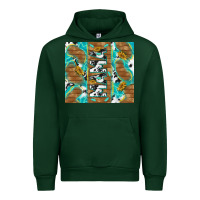 Forest Green cowhide mama with rustic teal wood Urban Hoodie - TumblerDesignByShophia