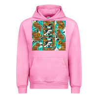 Fuchsia Pink cowhide mama with rustic teal wood Urban Hoodie - TumblerDesignByShophia