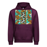 Mauve Wine cowhide mama with rustic teal wood Urban Hoodie - TumblerDesignByShophia