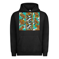Pigment Black cowhide mama with rustic teal wood Urban Hoodie - TumblerDesignByShophia