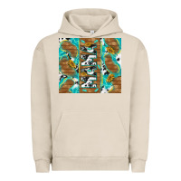 Pigment French Oak cowhide mama with rustic teal wood Urban Hoodie - TumblerDesignByShophia