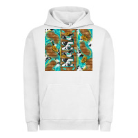 Pigment Lunar Rock cowhide mama with rustic teal wood Urban Hoodie - TumblerDesignByShophia