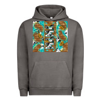 Pigment Tornado cowhide mama with rustic teal wood Urban Hoodie - TumblerDesignByShophia