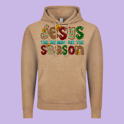 Jesus The Reason For The Season Vintage Hoodie Designed By Fadigitalartstudio