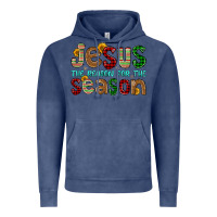 Vintage Denim jesus the reason for the season Vintage Hoodie - FaDigitalArtStudio
