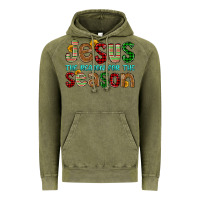 Vintage Olive jesus the reason for the season Vintage Hoodie - FaDigitalArtStudio