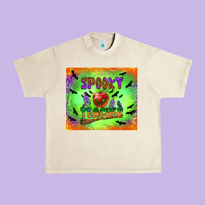 Spooky Teacher Urban Heavy Tee Designed By Bundleandbundleshop