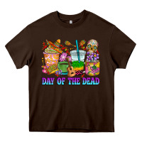 Chocolate Brown Day of the dead coffee cups Heavy Core Tee - RanaPortraitStore