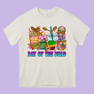 Heavy Core Tee Day of the dead coffee cups