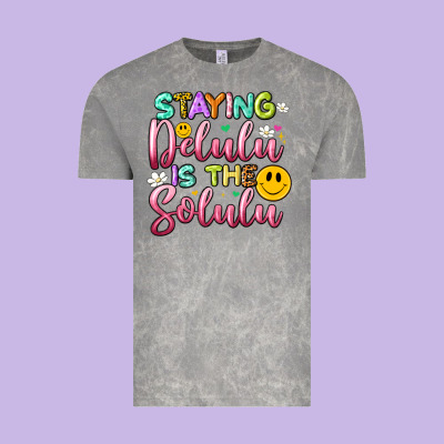 Staying Delulu Is The Solulu Vintage Tee Designed By Artiststas