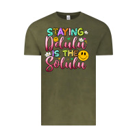 Vintage Olive staying delulu is the solulu Vintage Tee - Artiststas
