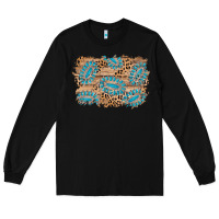 Black gemstone wood leopard background Long Sleeve Tee - AdoDesignShop