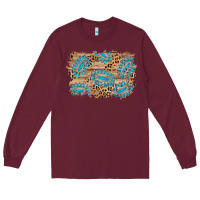 Burgundy gemstone wood leopard background Long Sleeve Tee - AdoDesignShop