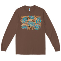 Chestnut gemstone wood leopard background Long Sleeve Tee - AdoDesignShop