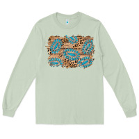 Matcha gemstone wood leopard background Long Sleeve Tee - AdoDesignShop