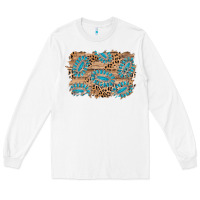 White gemstone wood leopard background Long Sleeve Tee - AdoDesignShop