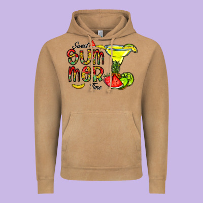 Sweet Summer Time Vintage Hoodie Designed By Cowhidedigitalart