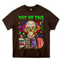 Chocolate Brown Day of the dead Heavy Core Tee - RanaPortraitStore