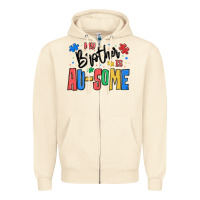Sandshell my brother is ausome autism Zipper Hoodie - MaliasSmallBusiness