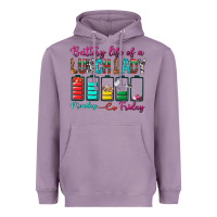 Lavender Battery Life Of A lunch Lady Heavyweight Hoodie - BundleAndBundleShop