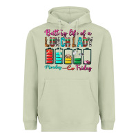 Matcha Battery Life Of A lunch Lady Heavyweight Hoodie - BundleAndBundleShop