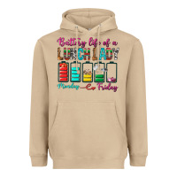 Mushroom Battery Life Of A lunch Lady Heavyweight Hoodie - BundleAndBundleShop