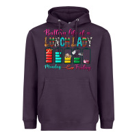 Plum Battery Life Of A lunch Lady Heavyweight Hoodie - BundleAndBundleShop