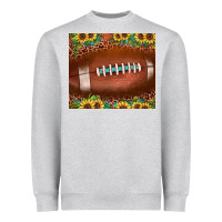 Heather Grey football leopard turquoise sunflower Heavyweight Sweatshirt - JahusDesignShop