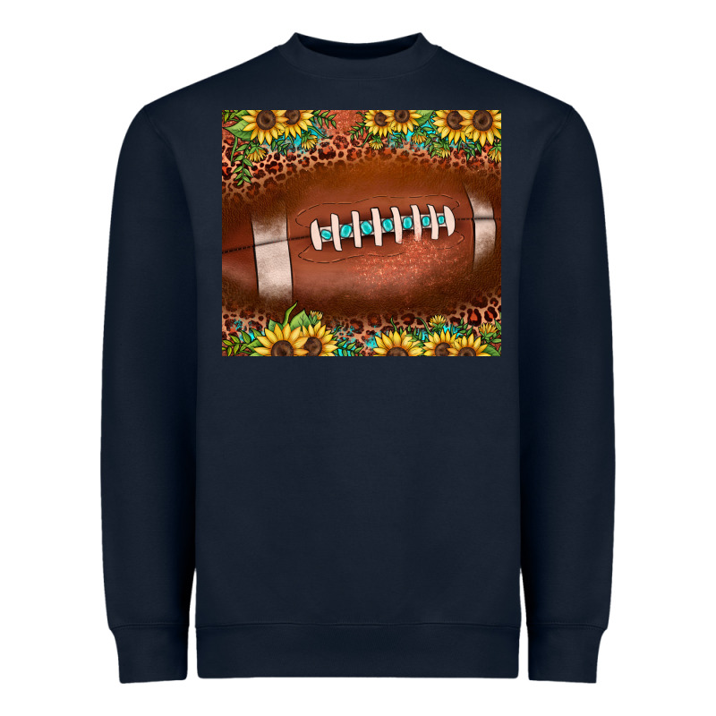 Football Leopard Turquoise Sunflower Heavyweight Sweatshirt by JahusDesignShop | Teevron