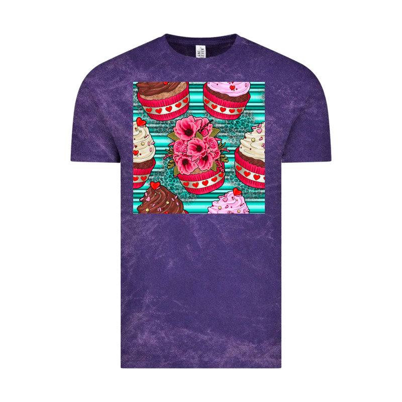 Valentines Day Flower Cupcakes And Serape Seamless Pattern Vintage Tee by BundleAndBundleShop | Teevron