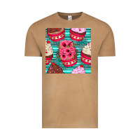 Vintage Camel valentines day flower cupcakes and serape seamless pattern Vintage Tee - BundleAndBundleShop