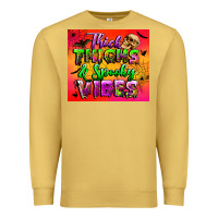 Antique Gold thick thighs and spooky vibes tumbler Premium Sweatshirt - BundleAndBundleShop