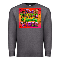 Charcoal Heather thick thighs and spooky vibes tumbler Premium Sweatshirt - BundleAndBundleShop