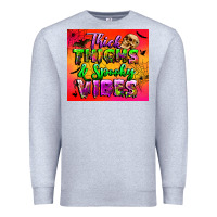 Thick Thighs And Spooky Vibes Tumbler Premium Sweatshirt | Teevron