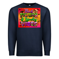 Navy thick thighs and spooky vibes tumbler Premium Sweatshirt - BundleAndBundleShop
