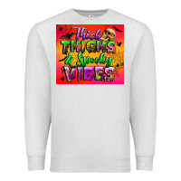 Oatmeal Heather thick thighs and spooky vibes tumbler Premium Sweatshirt - BundleAndBundleShop