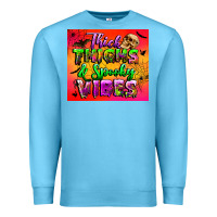 Ocean Blue thick thighs and spooky vibes tumbler Premium Sweatshirt - BundleAndBundleShop