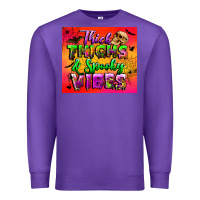 Purple thick thighs and spooky vibes tumbler Premium Sweatshirt - BundleAndBundleShop