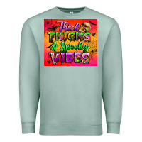 Seafoam thick thighs and spooky vibes tumbler Premium Sweatshirt - BundleAndBundleShop