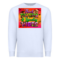 White thick thighs and spooky vibes tumbler Premium Sweatshirt - BundleAndBundleShop
