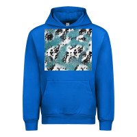 Cobalt teal glitter and cowhide Urban Hoodie - TumblerDesignByShophia