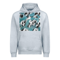Heather Grey teal glitter and cowhide Urban Hoodie - TumblerDesignByShophia