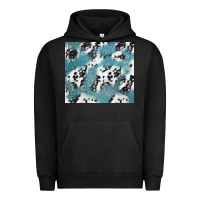 Pigment Black teal glitter and cowhide Urban Hoodie - TumblerDesignByShophia